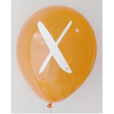 Orange Crystal Alphabet A-Z Printed Balloons